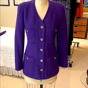 Chanel purple skirt suit